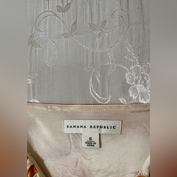 Banana Republic 100% Silk Floral Slip Midi Dress Size 6 - Picture 7 of 7